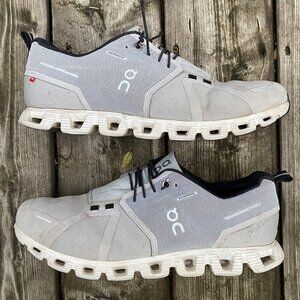 ON Cloud 5 Waterproof Gllacier Grey White Mens Size 11